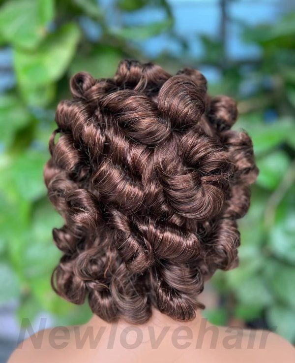 short frontal lace curly wig - 图片 25