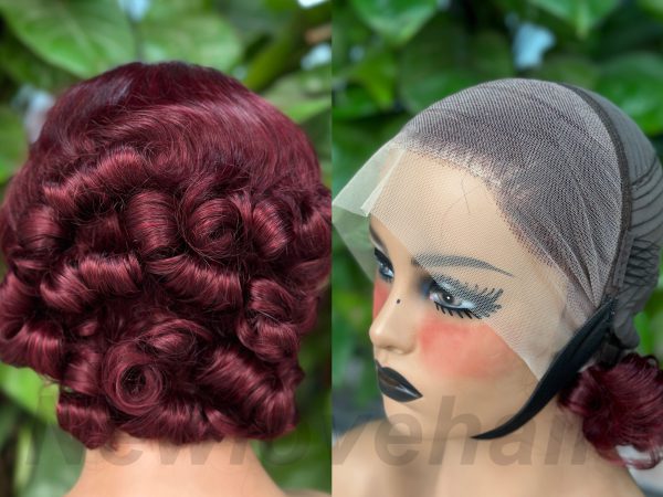 short frontal lace curly wig - 图片 24