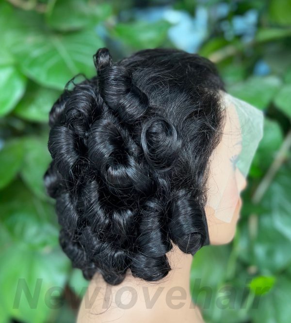 short frontal lace curly wig - 图片 22