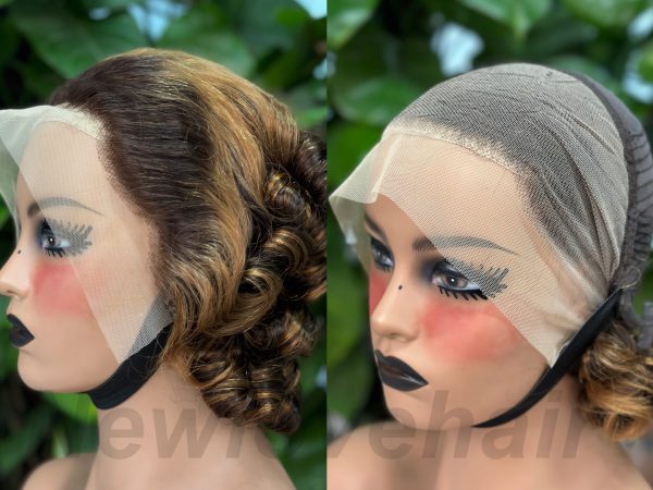 short frontal lace curly wig - 图片 8
