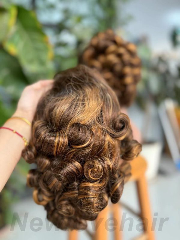 short frontal lace curly wig - 图片 12