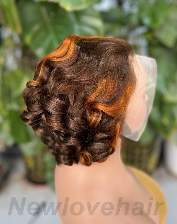short frontal lace curly wig - 图片 17