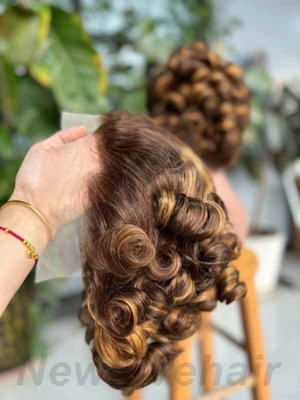 short frontal lace curly wig - 图片 14