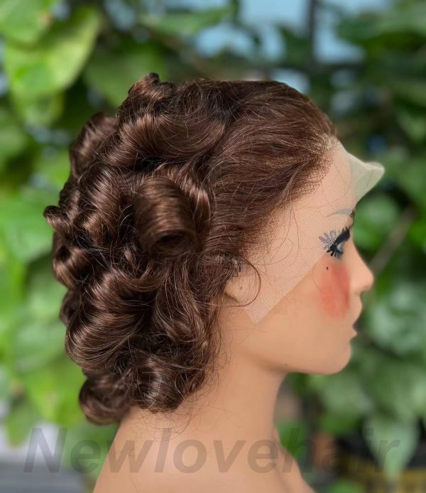 short frontal lace curly wig - 图片 16