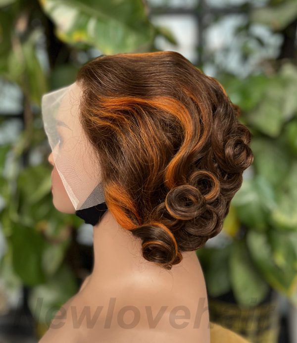 short frontal lace curly wig - 图片 11