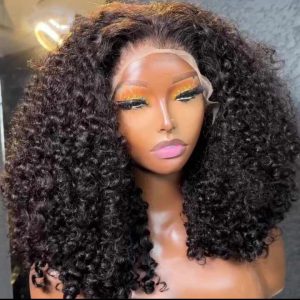 Short Jerry curly frontal lace wig 