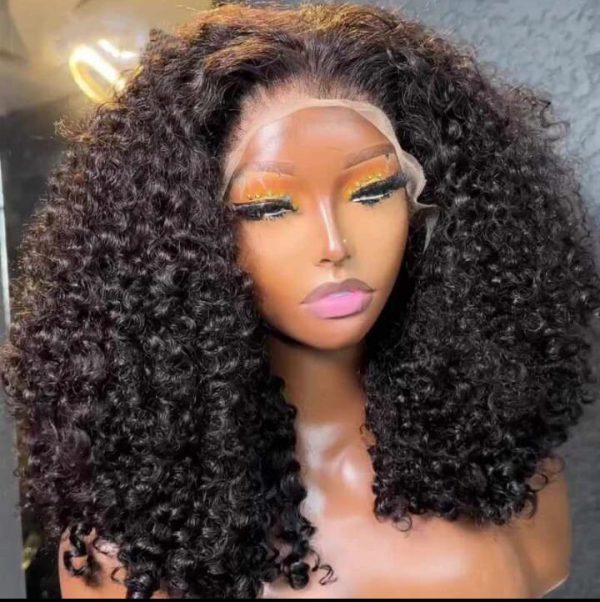 Short Jerry curly frontal lace wig 