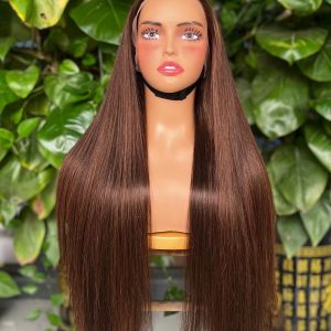 #4 color straight frontal lace wig 