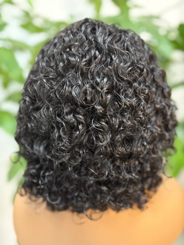 No Lace Machine-Made Wig 100% Virgin Hair #1B Natural Black - 图片 2
