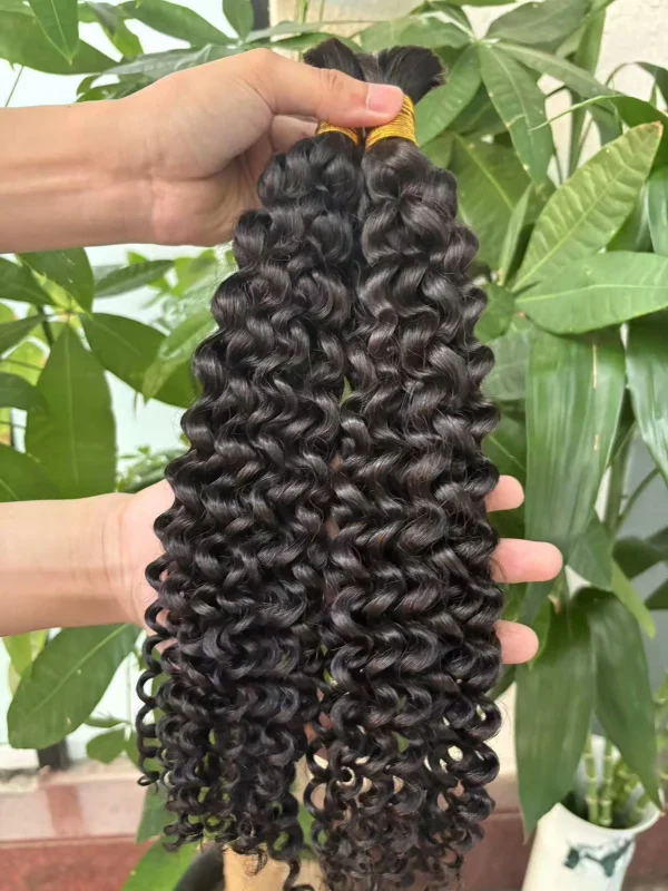 Bulk Hair 100% Virgin Hair Deep Curly (2 Pieces Total)