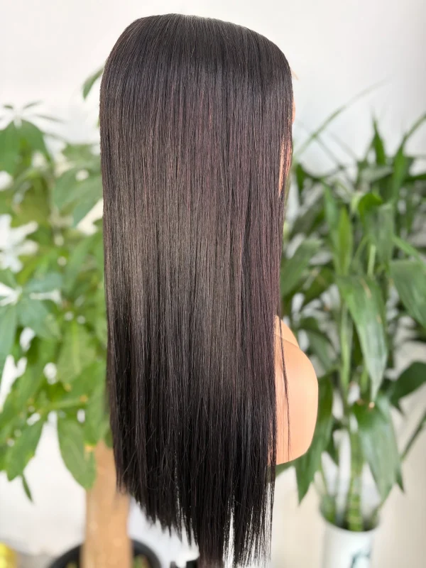 2x6 lace bone straight  20inch  natural black color bobo wig - 图片 4