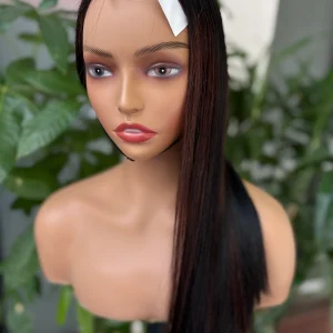 13x4 Lace Front Wig – Bone Straight with 1B/#4 Highlights